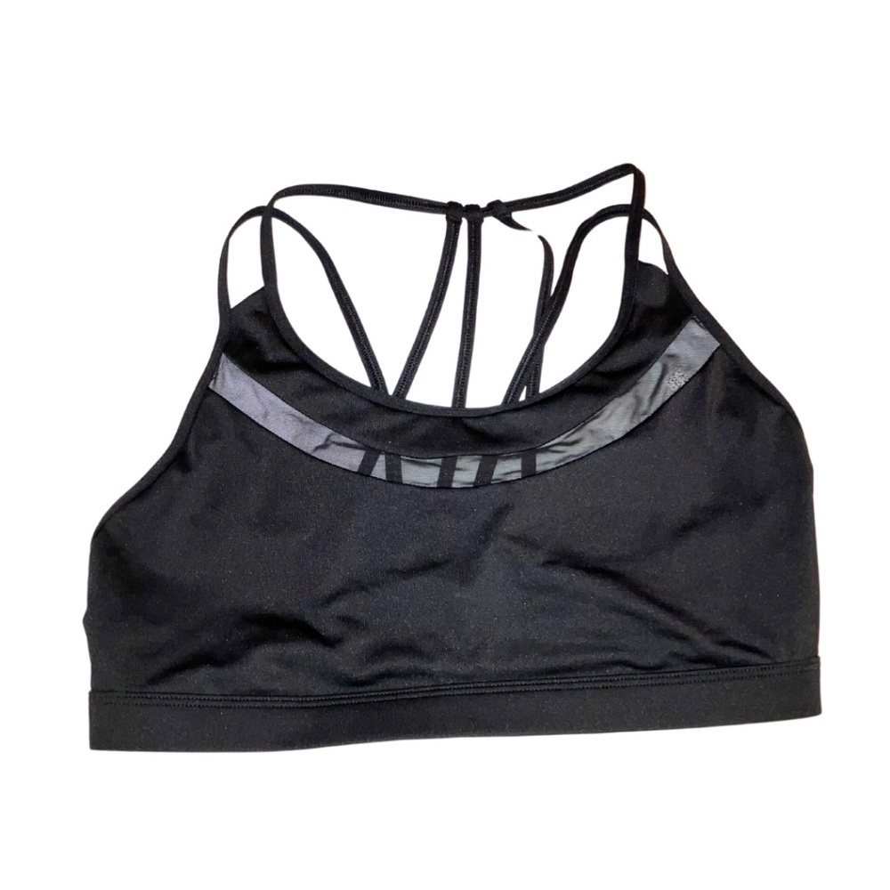 L | NWOT Black Mesh Sports Bra